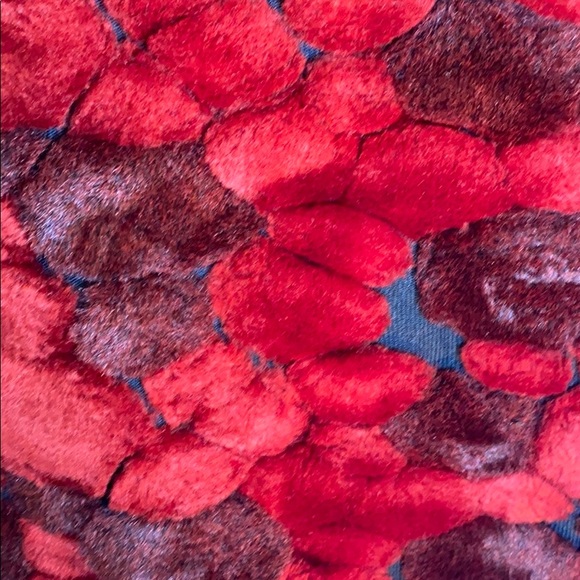 Joseph Ribkoff Faux Fur Vest Red & Black - Picture 5 of 7